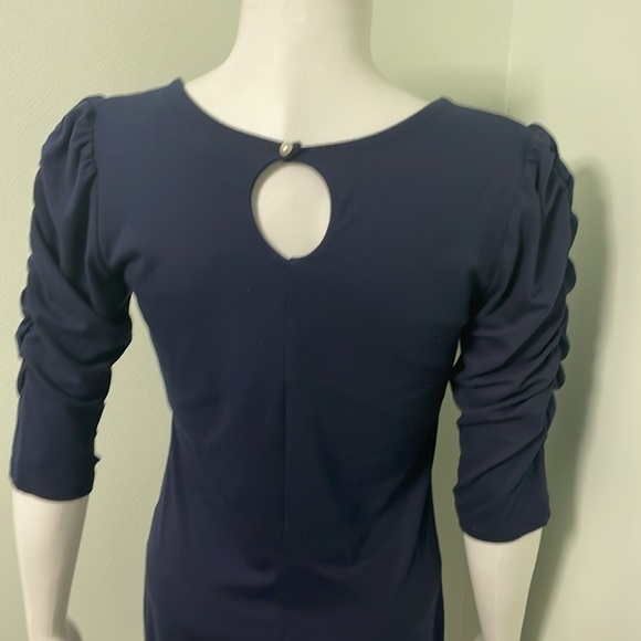 AMANDA UPRICHARD Shift Dress Womens Navy Blue Medium - Picture 5 of 7